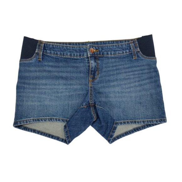 Isabel Women's Maternity Denim Shorts, 2-Pack, with Stretch Side Panels, Size 8 - Picture 5 of 10